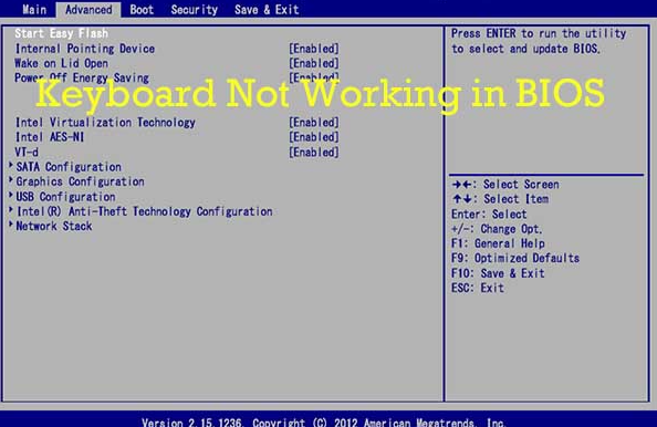 Keyboard Not Working in BIOS