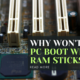 Why Won't My PC Boot with 2 RAM Sticks?