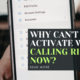 Why can't I activate WiFi calling right now?