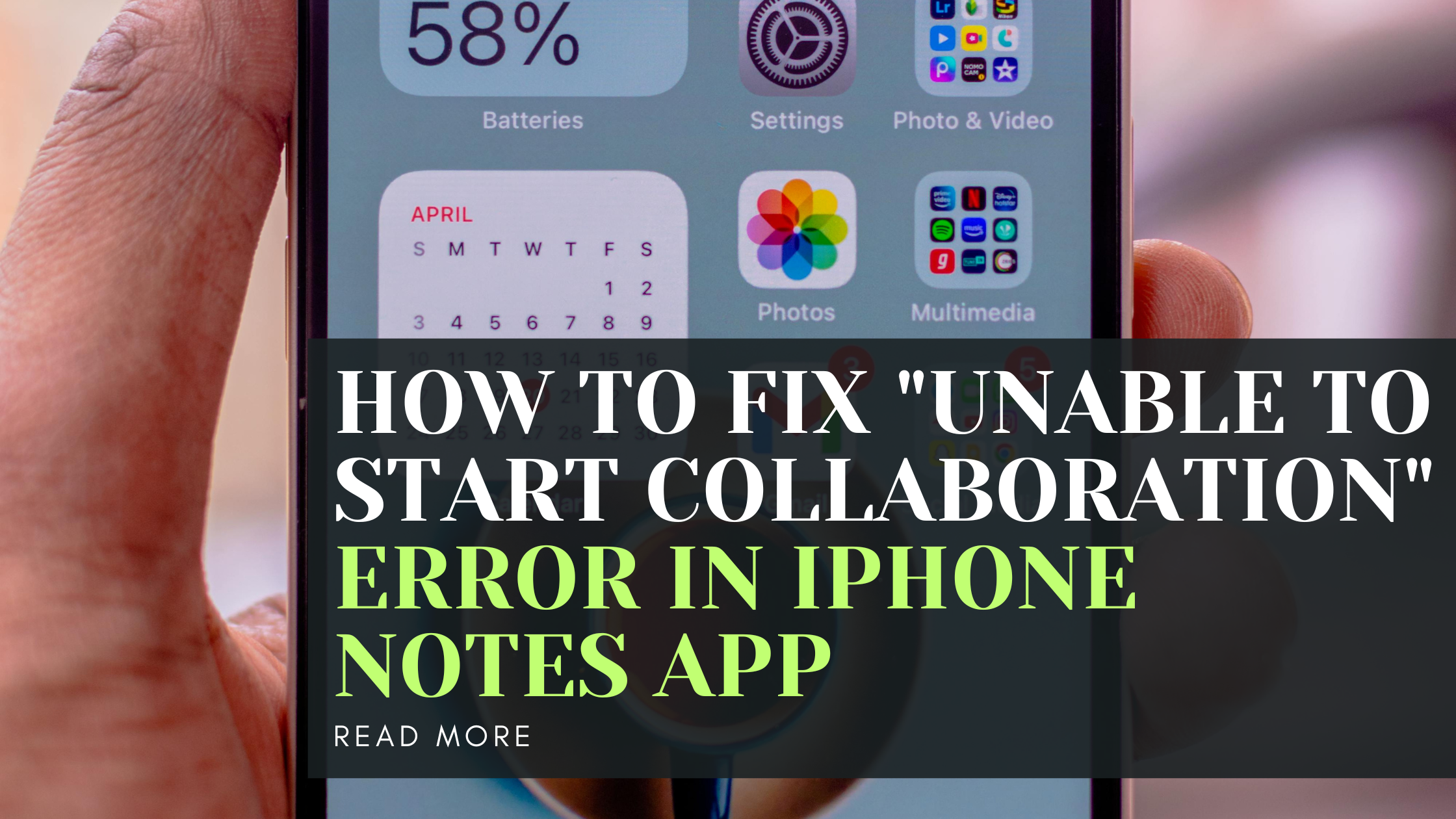 How to Fix "Unable to Start Collaboration" Error in iPhone Notes App