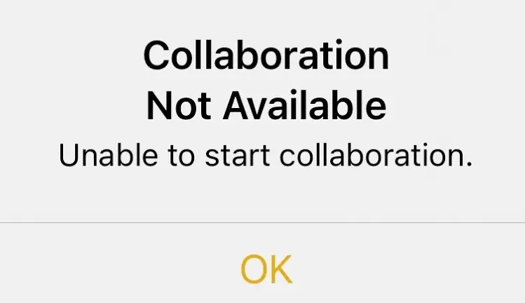 How to Fix Unable to Start Collaboration Error in iPhone Notes App