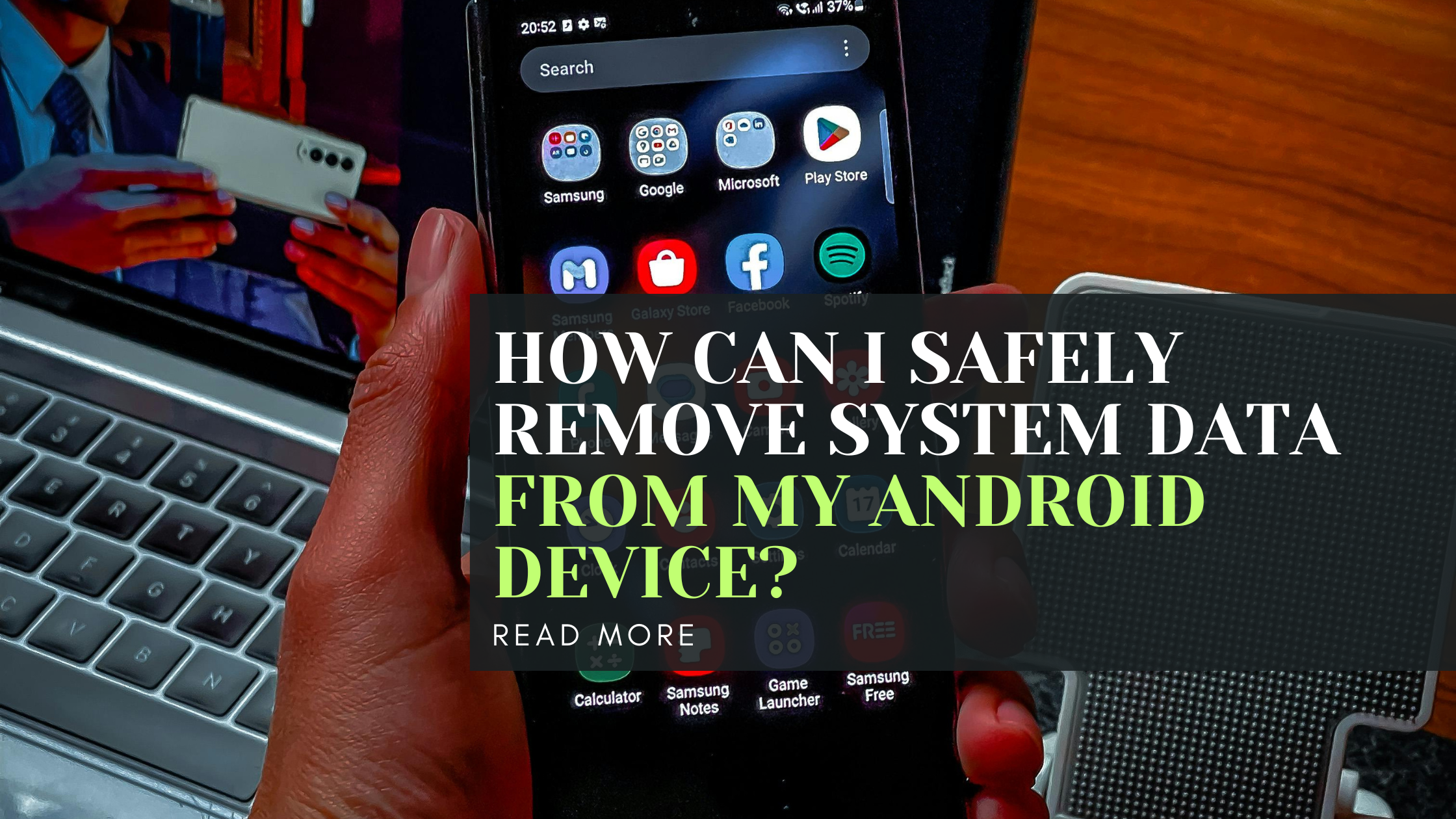 How can I safely remove system data from my Android device?