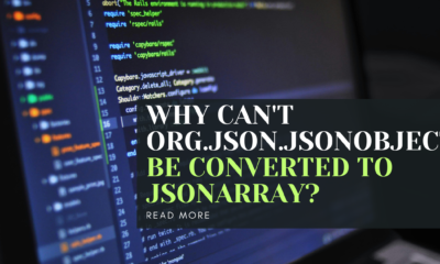 Why can't org.json.jsonobject be converted to jsonarray?